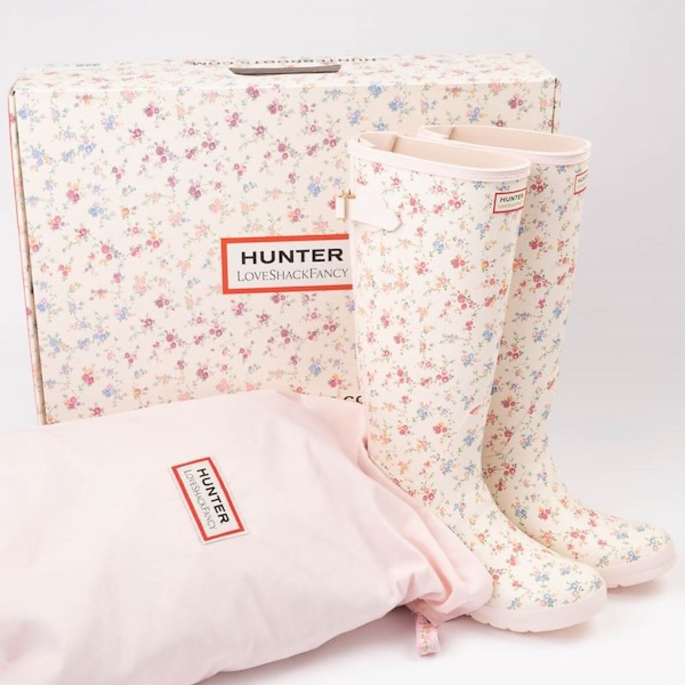 Hunter x LoveShackFancy Original Tall Rain Boot - Sunrise Patchwork / Confetti